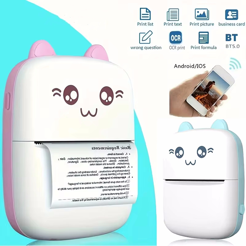 Mini Pocket Thermal Printer Paper Roll - Mini impressora térmica portátil impressão foto