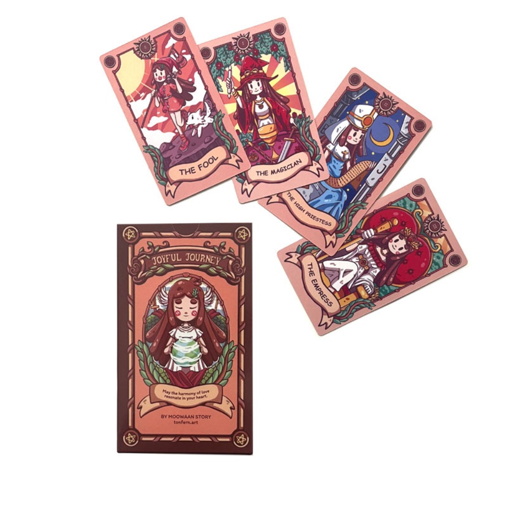 Tarot Deck With Guidebook - Tarot Joyful Journey 12*7cm com Livro