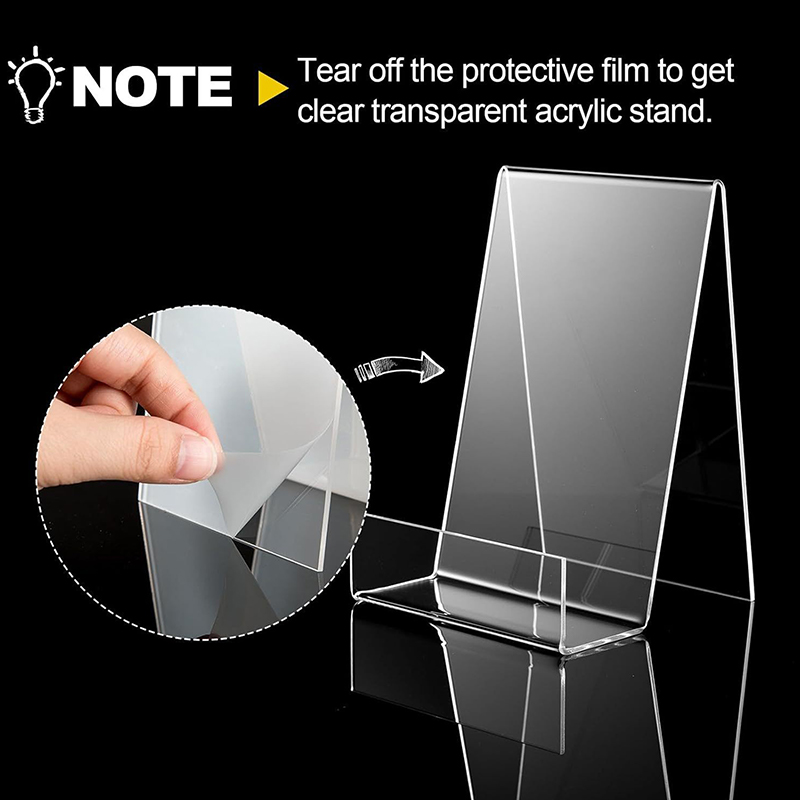 Clear Acrylic Book Stand Holder - Suporte de acrílico transparente para exibição