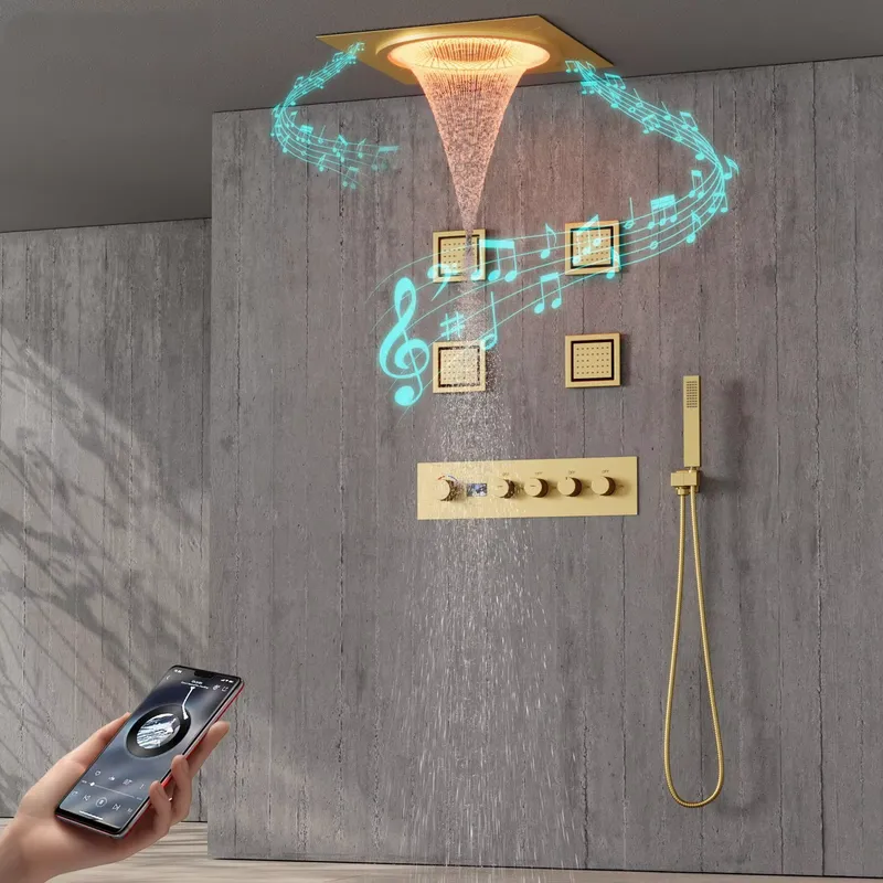 Music - Conjunto de Chuveiro LED Inteligente com