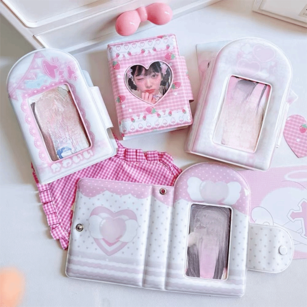 Kpop Photo Card Binder 3 Inch - Álbum de Cartões Fotográficos Fofo de