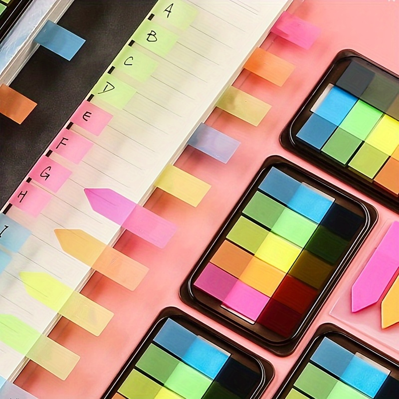 Stationery Books - 100 Etiquetas Adesivas Fluorescentes para Índice,