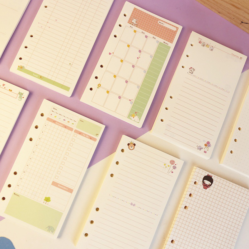 A5 Spiral Dotted Grid Notebook - Caderno de Folhas Soltas Colorido A5