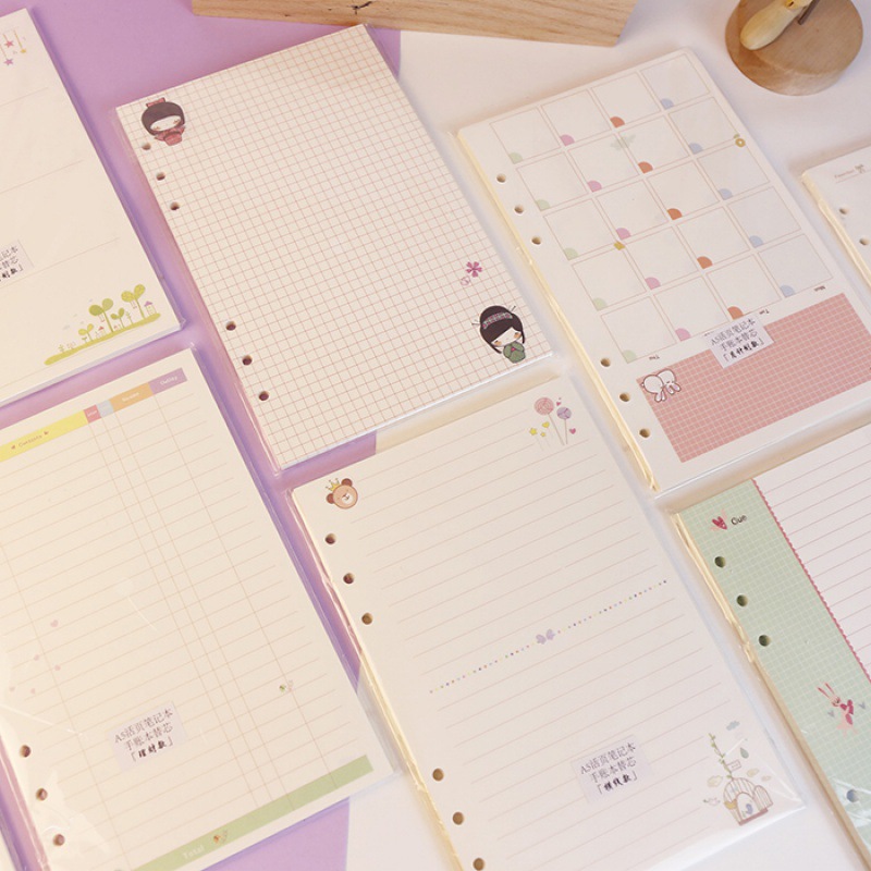 A5 Spiral Dotted Grid Notebook - Kawayi a5 a6 folha solta caderno