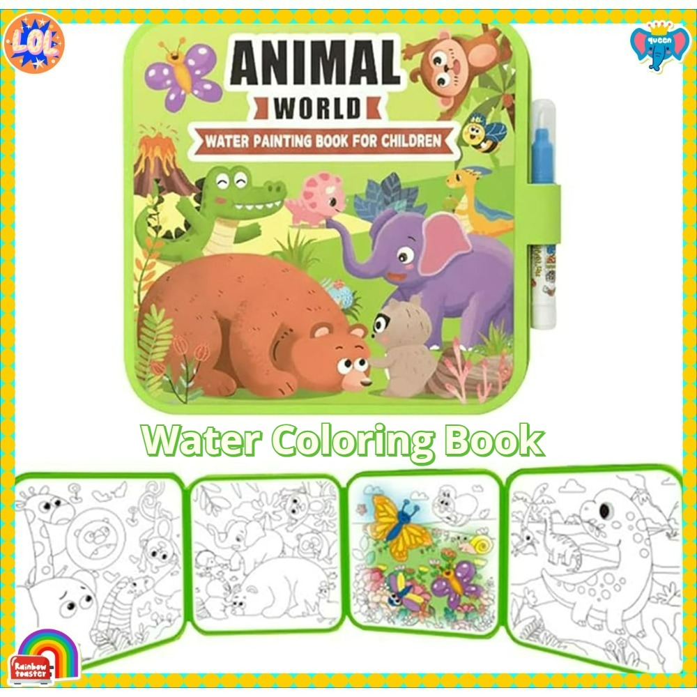 Reusable Water Magic Coloring Book - Conjunto de livro mágico para colorir