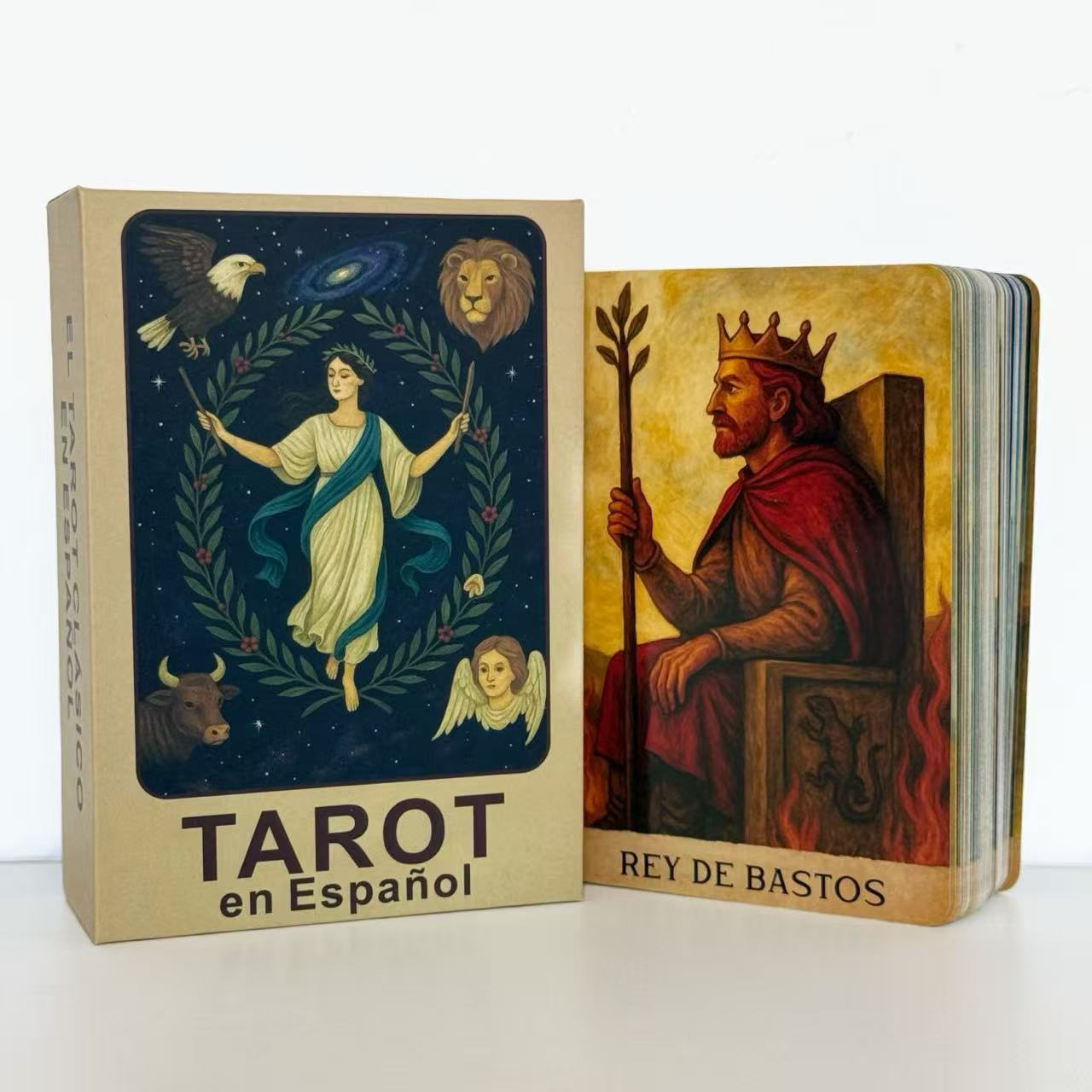 Tarot Deck With Guidebook - Baralho de tarô espanhol, cartas de