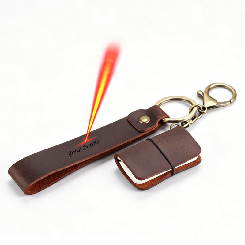Vintage Leather Journal Notebook - Chaveiro de Caderno de Viagem Mini