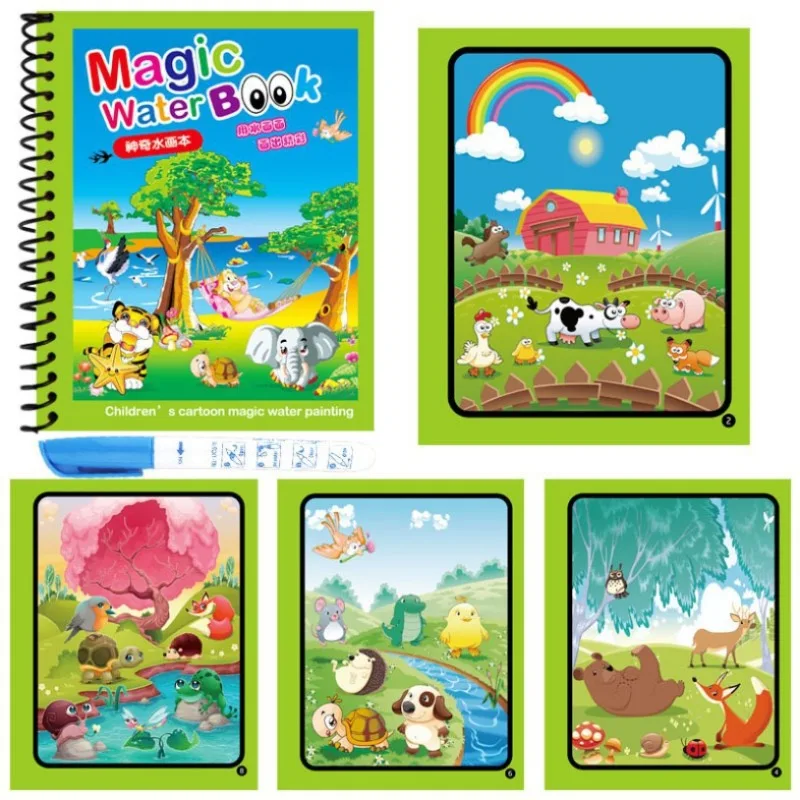 Reusable Water Magic Coloring Book - 1pc reutilizável livro de água mágico