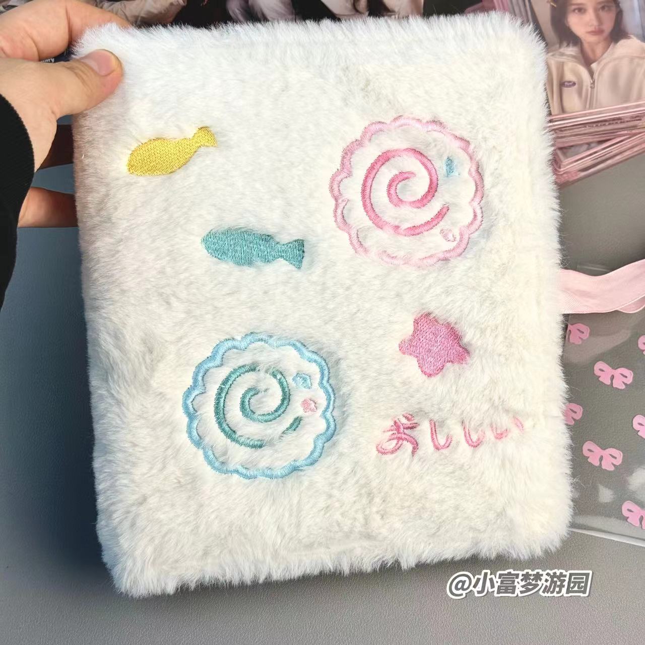 Kpop Photo Card Binder 3 Inch - Cute Plush Fish Card Book, A5