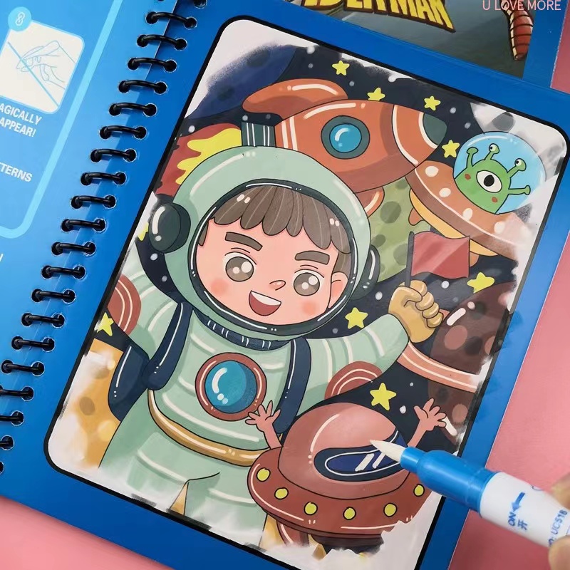 Reusable Water Magic Coloring Book - 1Pcs Livro Mágico Água Desenho Montessori