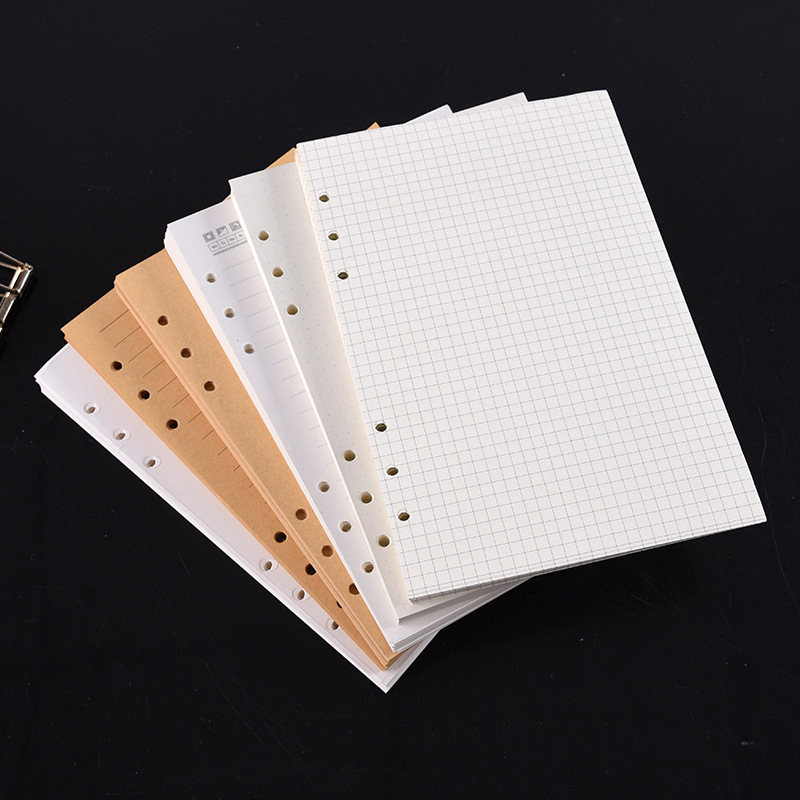 A5 Spiral Dotted Grid Notebook - A5 a6 a7 preto artesanato branco