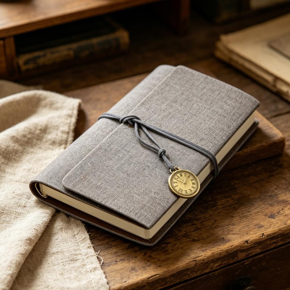 Vintage Leather Journal Notebook - Caderno Diário Vintage em Couro Sintético
