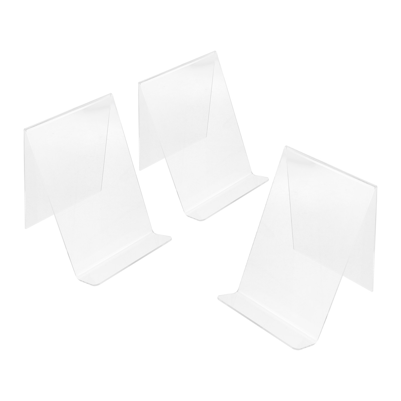 Clear Acrylic Book Stand Holder - 3 Peças de Suporte de Livros