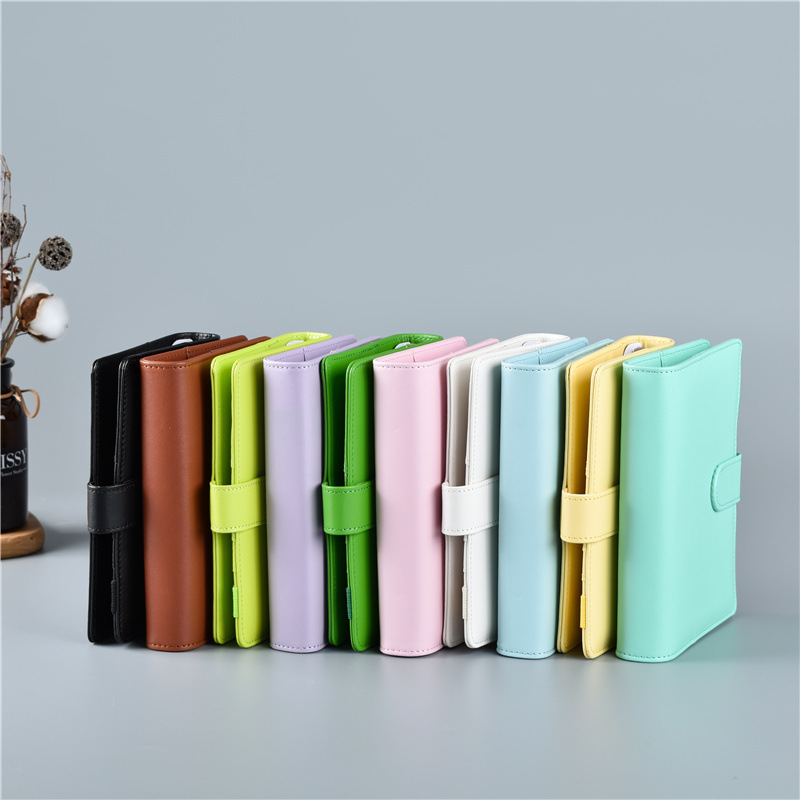 Vintage Leather Journal Notebook - A6/A5 Macaroon Cor PU Couro DIY