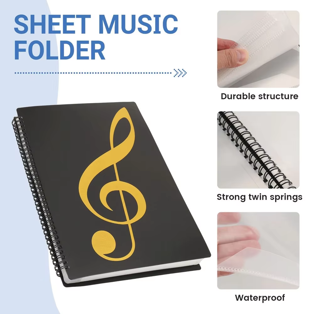 Pasta de partitura de música d - Blank Sheet Music Notebook avaliação e preço