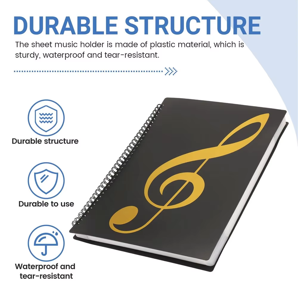 Pasta de partitura de música d - Blank Sheet Music Notebook avaliação e preço