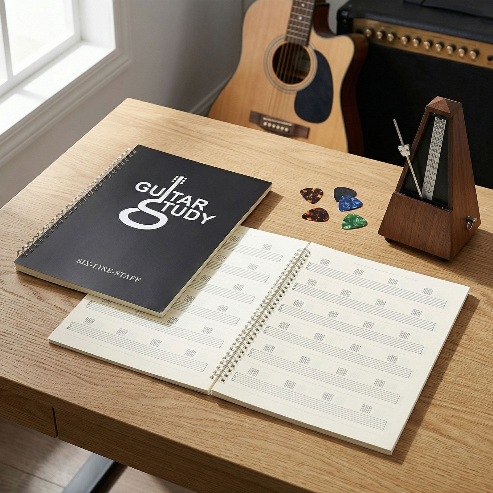 2 Cadernos de Tablatura para G - Blank Sheet Music Notebook avaliação e preço