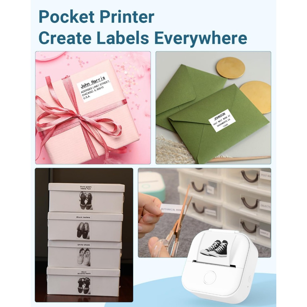 Phomemo-T02 Impressora térmica - Mini Pocket Thermal Printer Paper Roll avaliação e preço