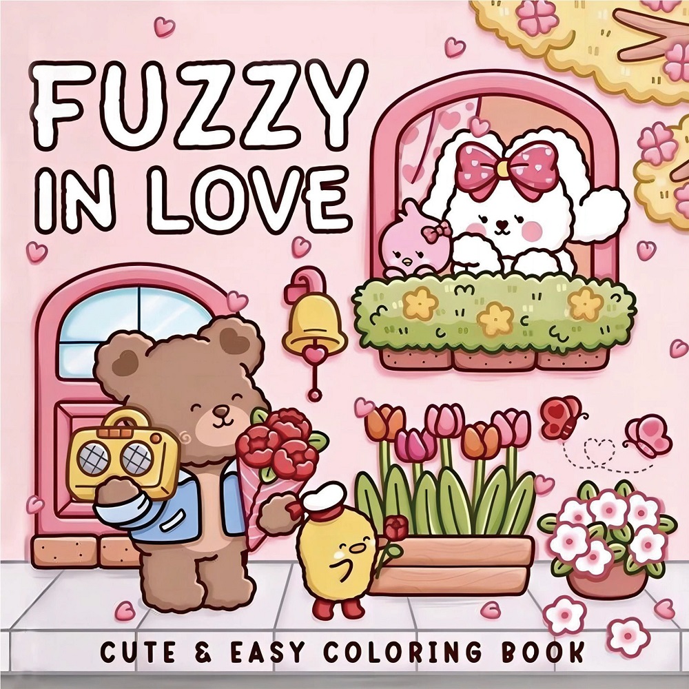 FUZZY IN LOVE Livro para color - Adult Coloring Book Stress Relief avaliação e preço