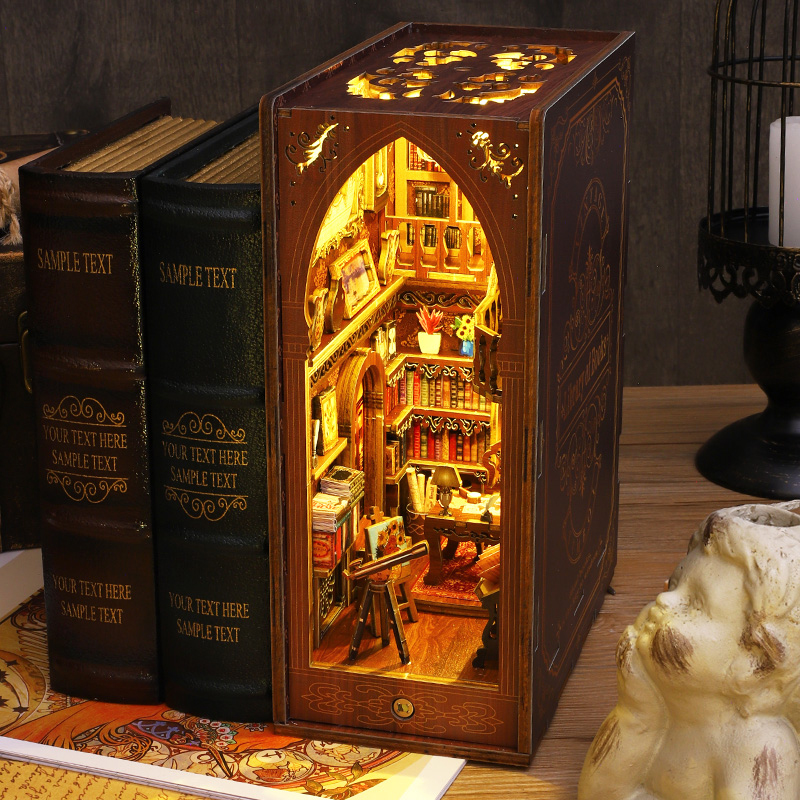 Kit DIY de Encaixe para Estant - Diy Wooden Book Nook Kit Shelf Insert avaliação e preço