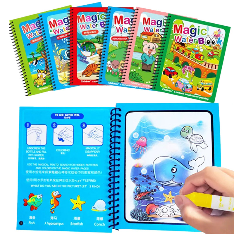 Reutilizável Magic Water Color - Reusable Water Magic Coloring Book avaliação e preço