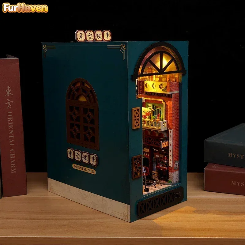 Kit de Modelos em Miniatura DI - Diy Wooden Book Nook Kit Shelf Insert avaliação e preço