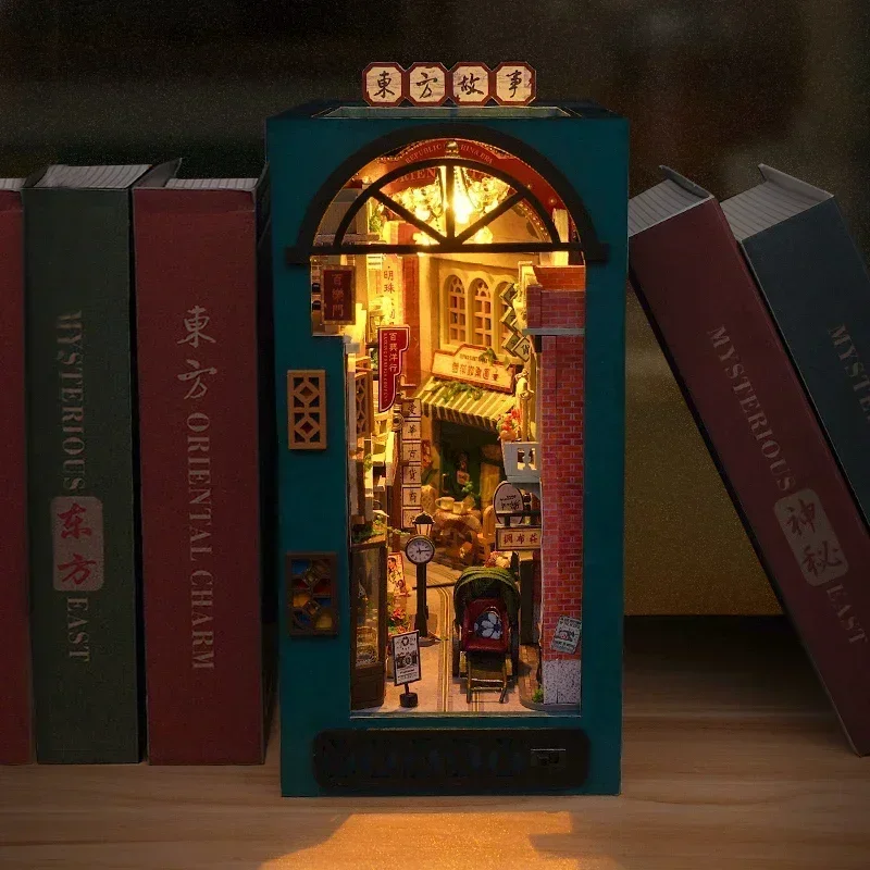 Kit de Modelos em Miniatura DI - Diy Wooden Book Nook Kit Shelf Insert avaliação e preço