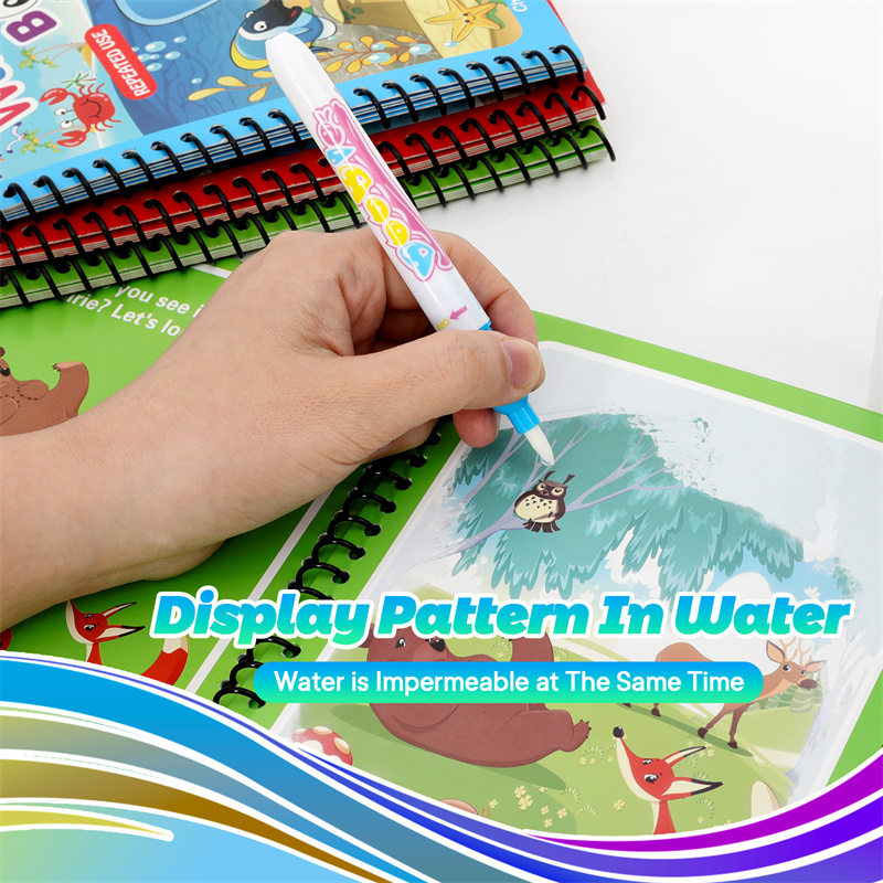 Montessori brinquedos reutiliz - Reusable Water Magic Coloring Book avaliação e preço