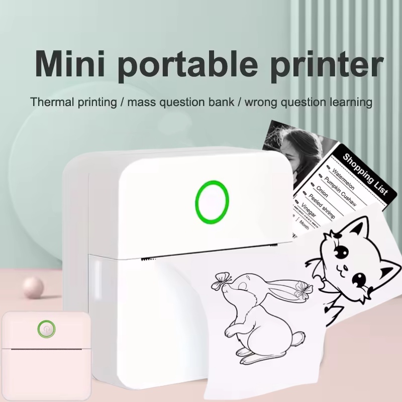 Impressora Portátil Mini Sem T - Mini Pocket Thermal Printer Paper Roll avaliação e preço