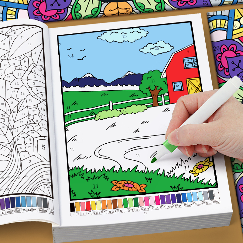 Livro de Colorir por Número pa - Adult Coloring Book Stress Relief avaliação e preço