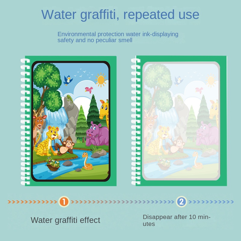Livro mágico de desenho de águ - Reusable Water Magic Coloring Book avaliação e preço
