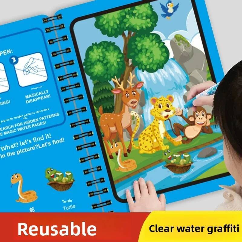 Montessori brinquedos magia ág - Reusable Water Magic Coloring Book avaliação e preço