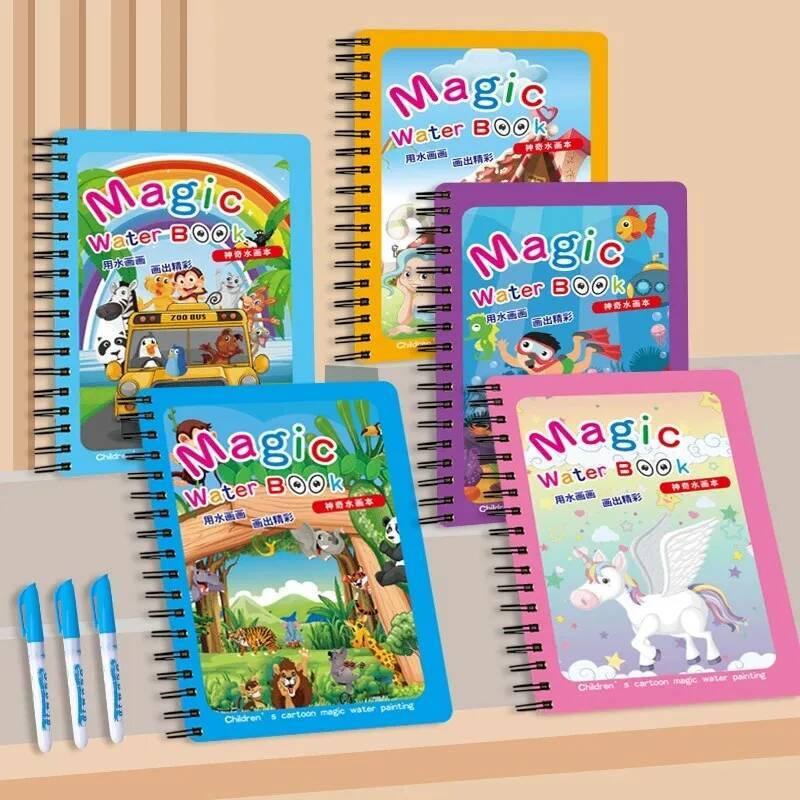 Montessori brinquedos magia ág - Reusable Water Magic Coloring Book avaliação e preço