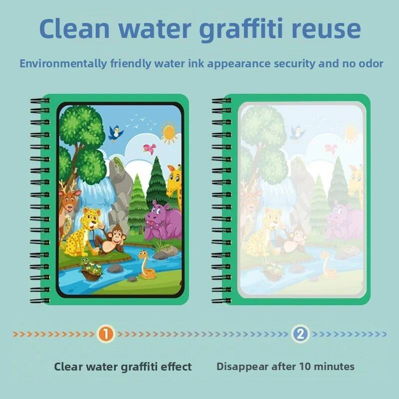 Montessori brinquedos magia ág - Reusable Water Magic Coloring Book avaliação e preço