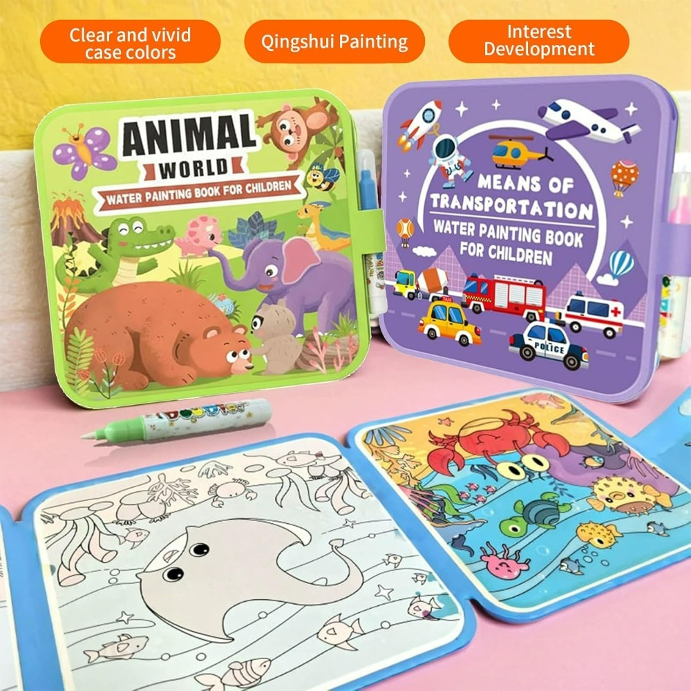 Conjunto de livro mágico para  - Reusable Water Magic Coloring Book avaliação e preço