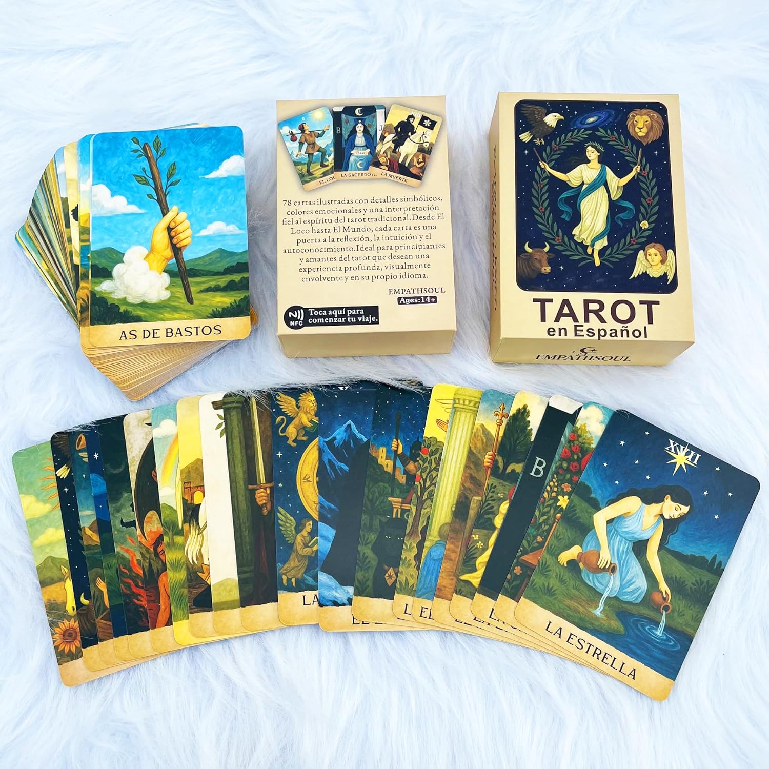 Baralho de tarô espanhol, cart - Tarot Deck With Guidebook avaliação e preço