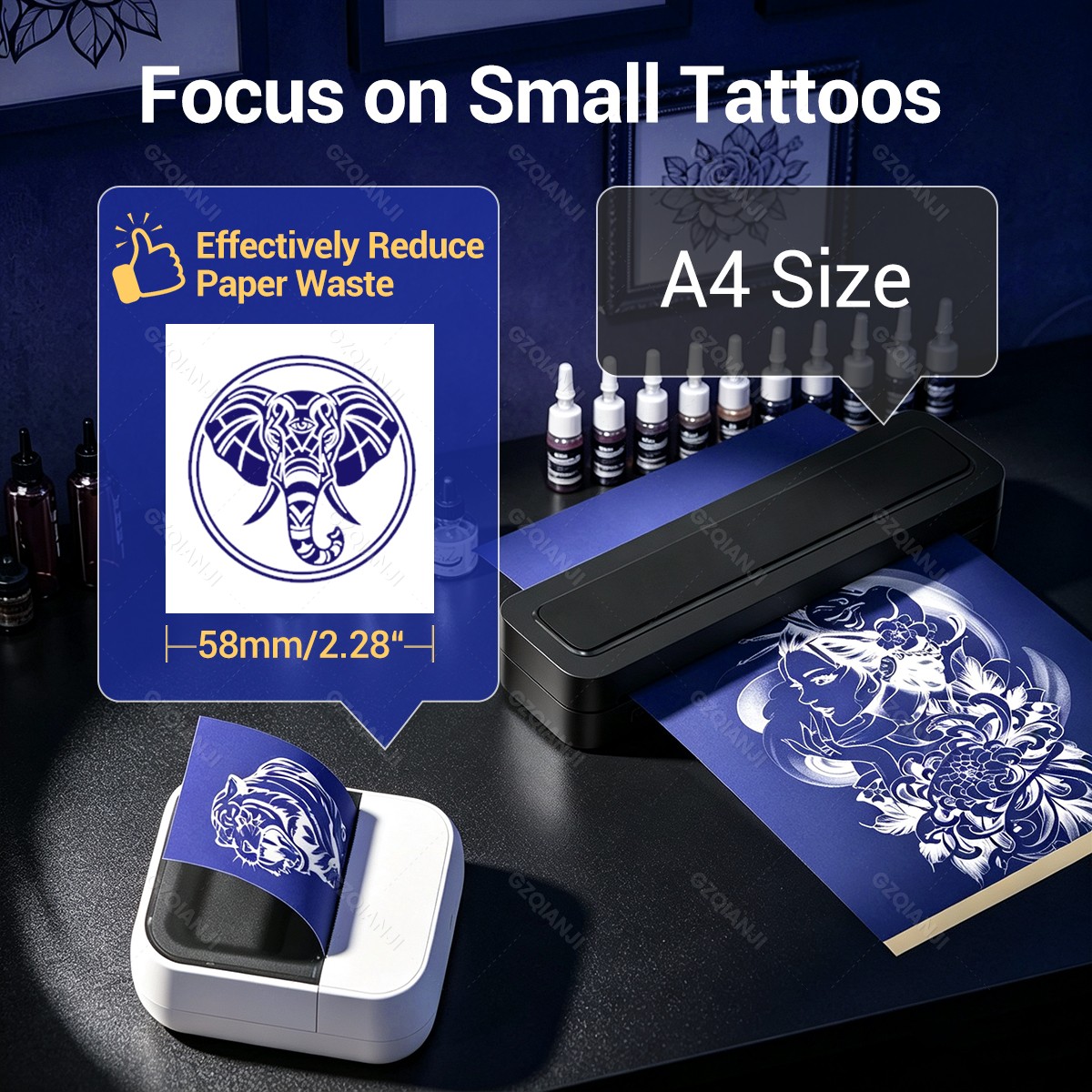 Impressora de Tatuagem Portáti - Mini Pocket Thermal Printer Paper Roll avaliação e preço