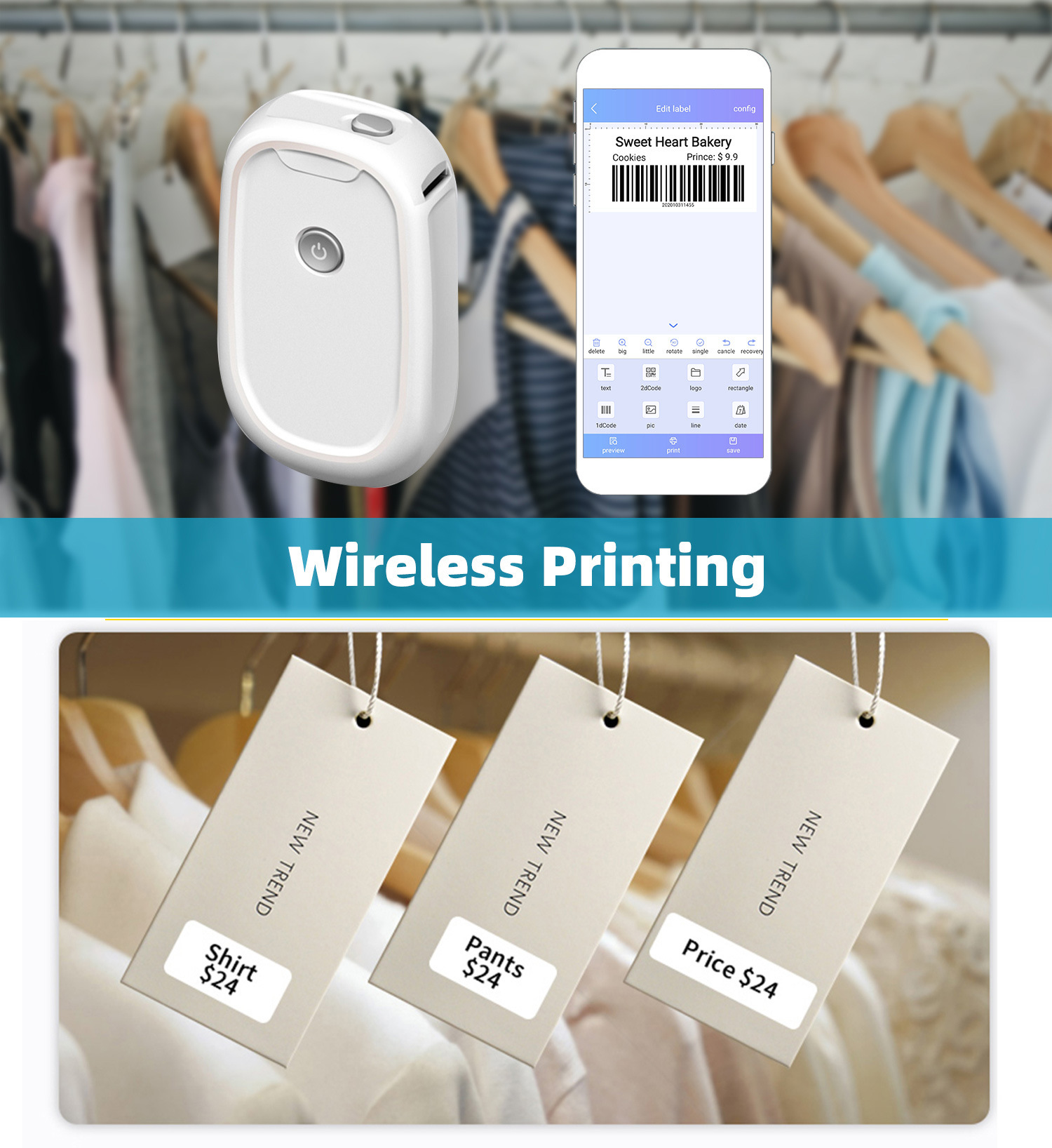 Máquina do fabricante de etiqu - Mini Pocket Thermal Printer Paper Roll avaliação e preço