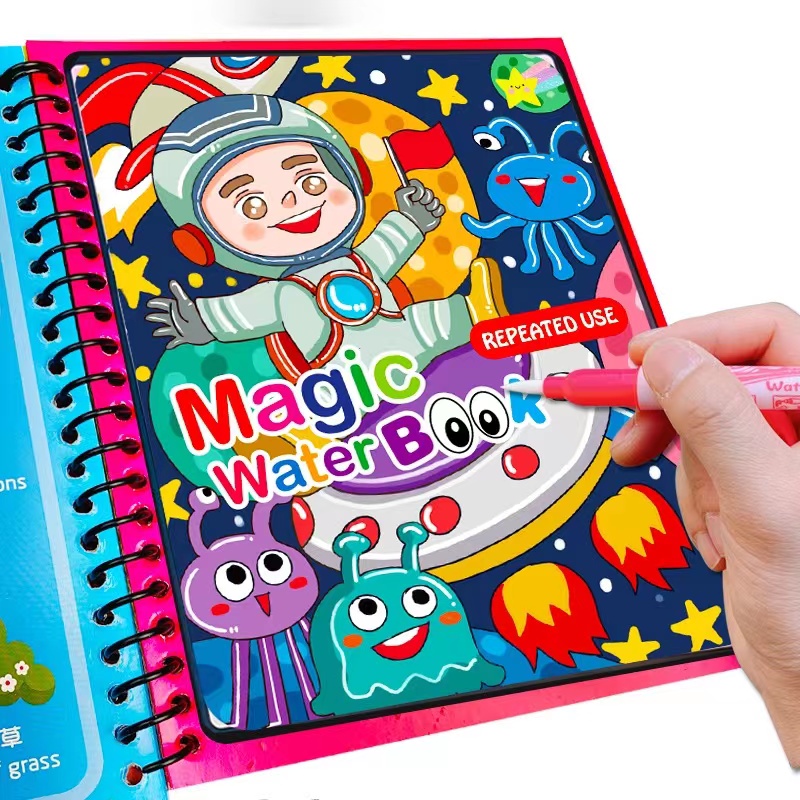 1Pcs Livro Mágico Água Desenho - Reusable Water Magic Coloring Book avaliação e preço