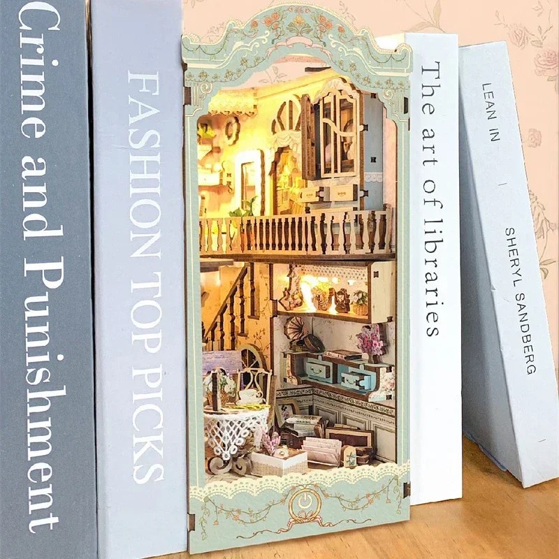 DIY de madeira pastoral diário - Diy Wooden Book Nook Kit Shelf Insert avaliação e preço