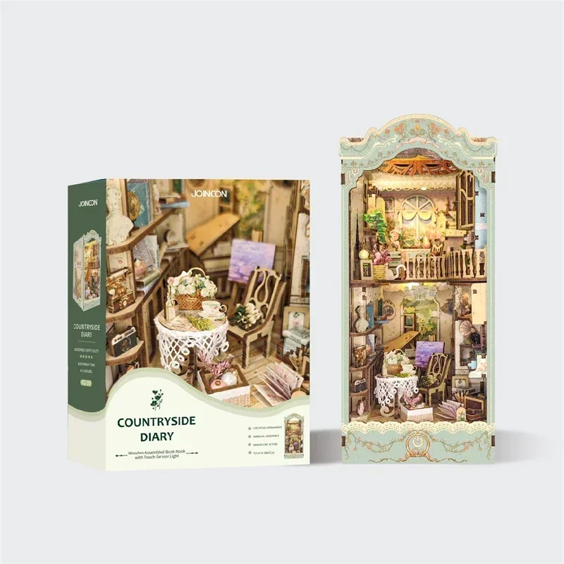 DIY de madeira pastoral diário - Diy Wooden Book Nook Kit Shelf Insert avaliação e preço