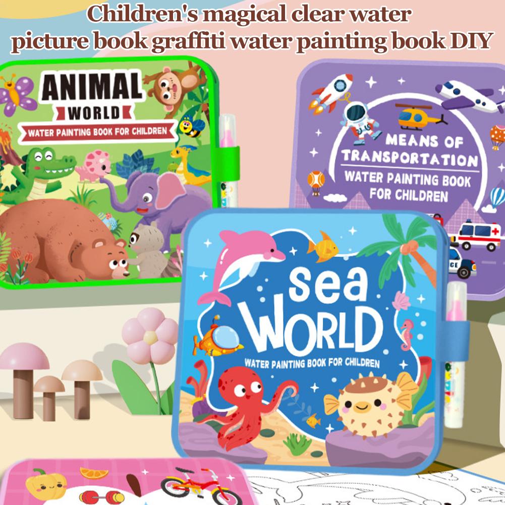 Livro de Pintura com Água Dobr - Reusable Water Magic Coloring Book avaliação e preço