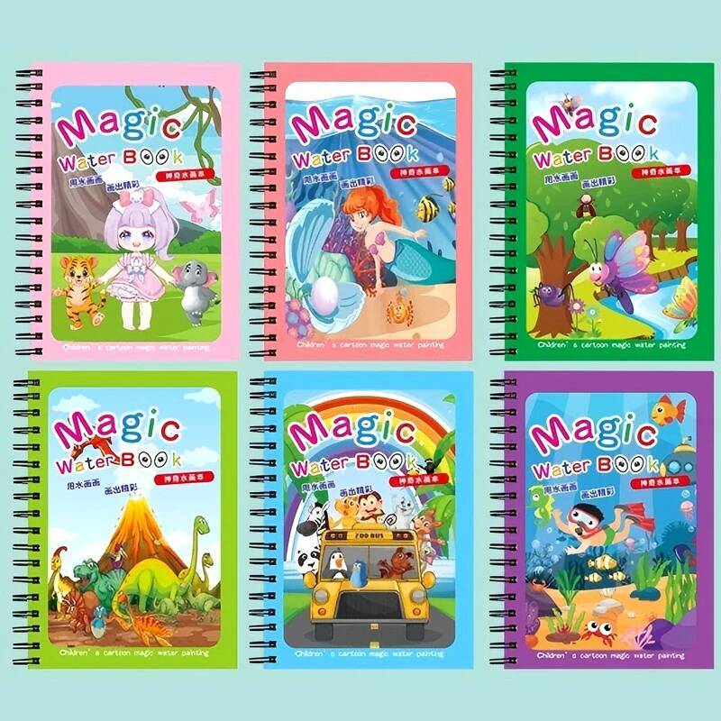 Livro Mágico de Desenho com Ág - Reusable Water Magic Coloring Book avaliação e preço