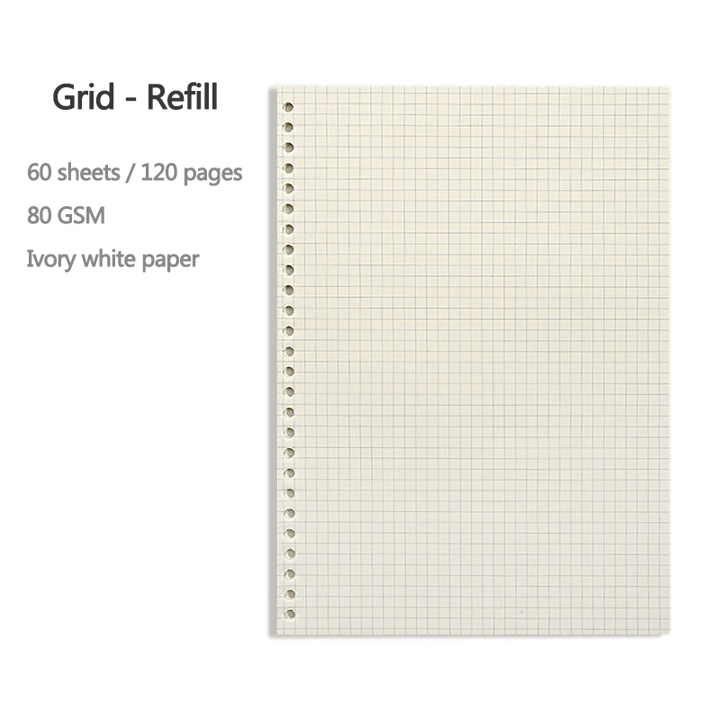 A5 b5 20 furos folhas soltas r - A5 Spiral Dotted Grid Notebook avaliação e preço