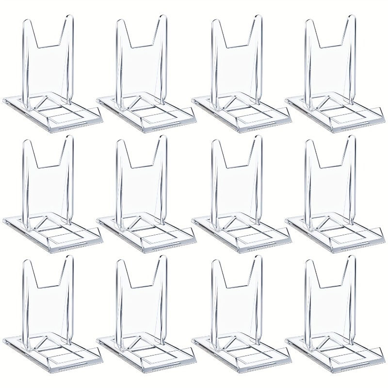 12 Peças Suporte de Exibição T - Clear Acrylic Book Stand Holder avaliação e preço