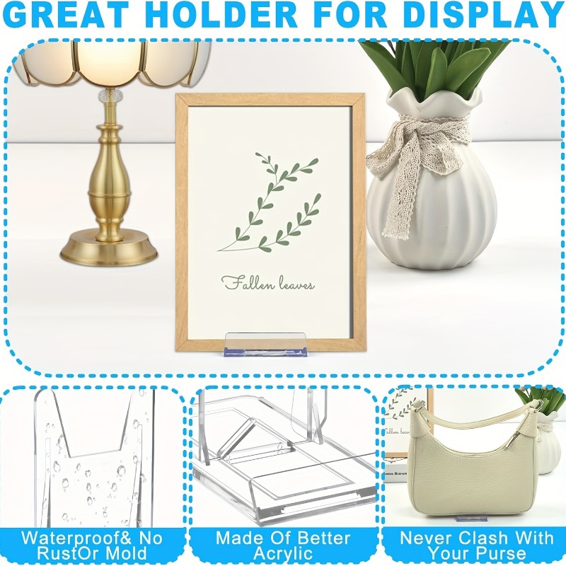 12 Peças Suporte de Exibição T - Clear Acrylic Book Stand Holder avaliação e preço