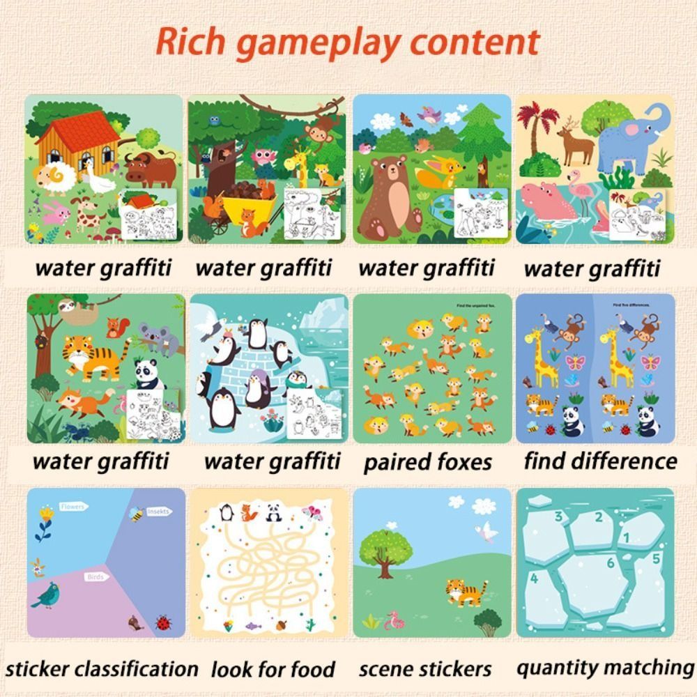 Livro de Desenho Mágico com Ág - Reusable Water Magic Coloring Book avaliação e preço