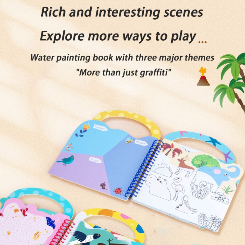 Livro de Desenho Mágico com Ág - Reusable Water Magic Coloring Book avaliação e preço